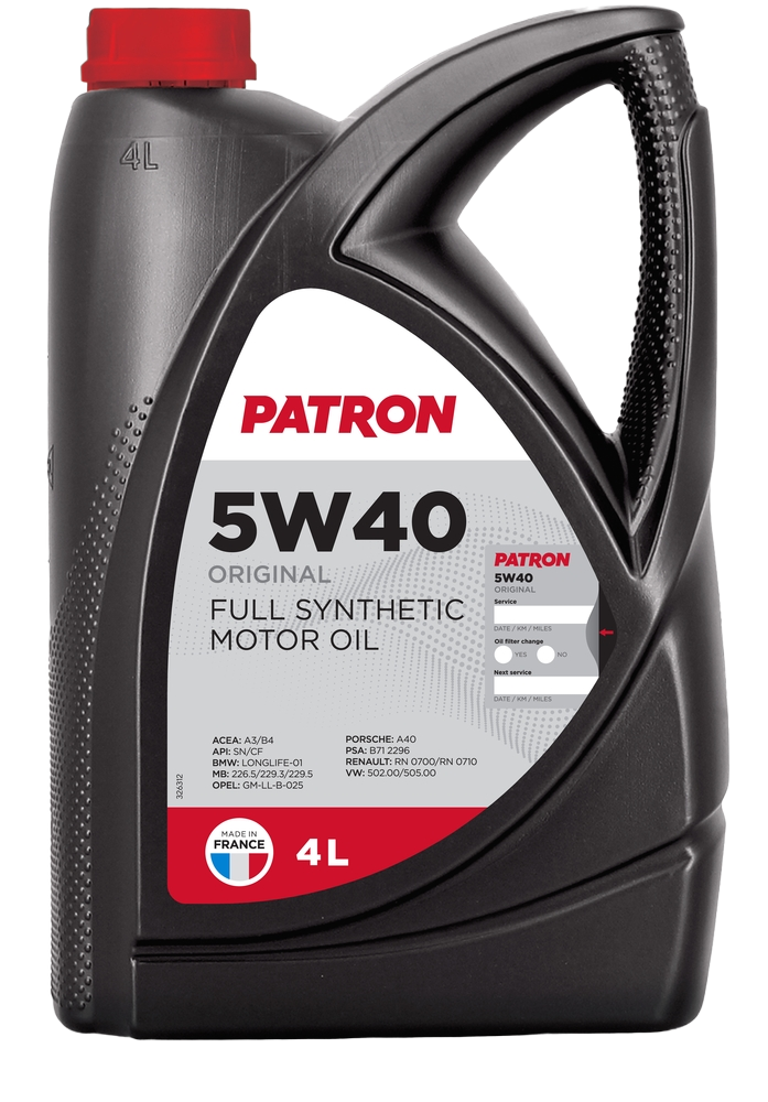 Моторное масло Patron ORIGINAL 5W40, 4л